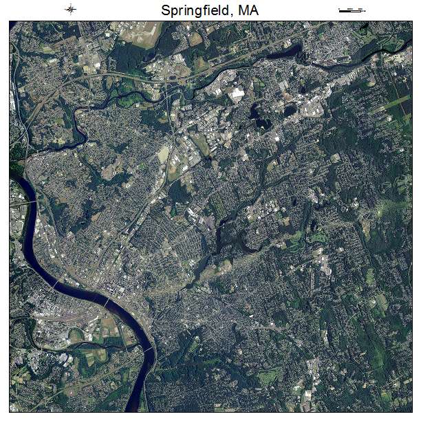 Springfield, MA air photo map