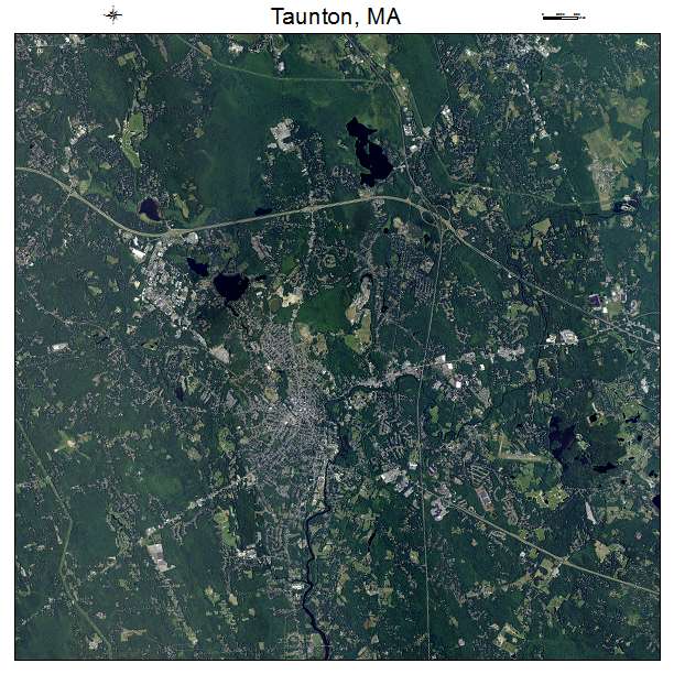 Taunton, MA air photo map