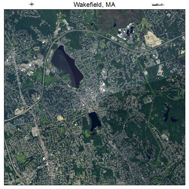 Wakefield, MA air photo map