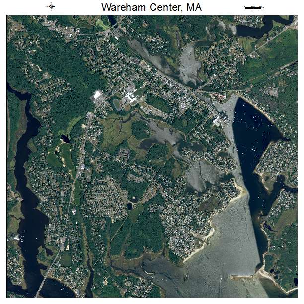 Wareham Center, MA air photo map