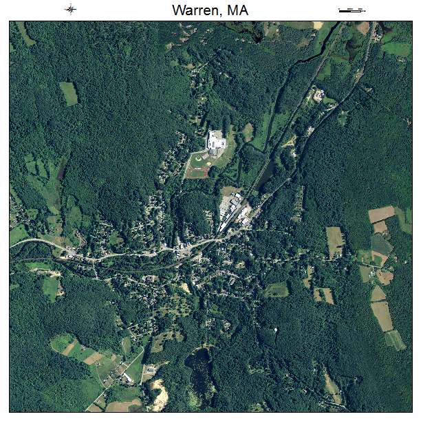 Warren, MA air photo map