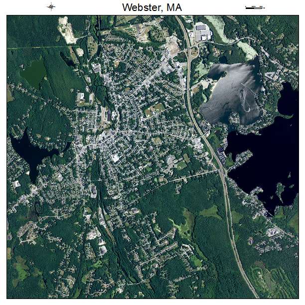 Webster, MA air photo map