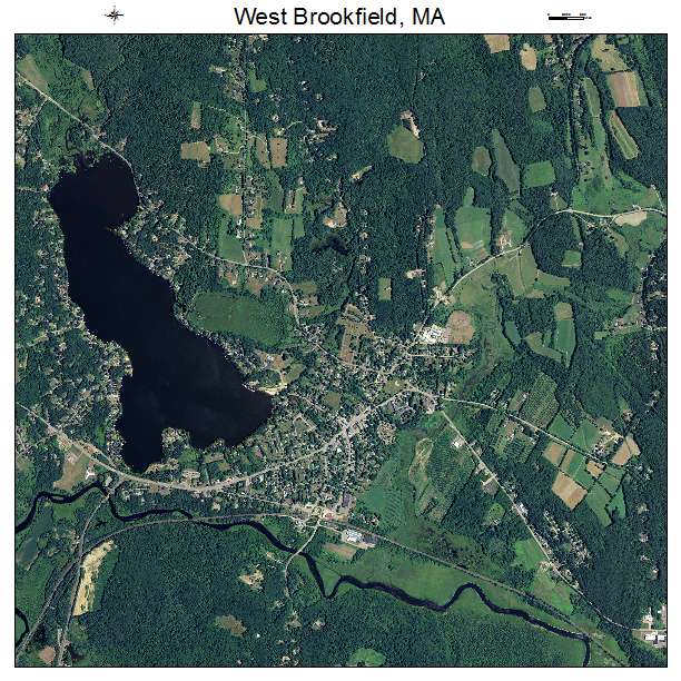 West Brookfield, MA air photo map