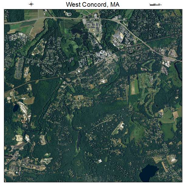 West Concord, MA air photo map
