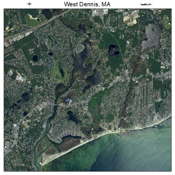 West Dennis, MA air photo map