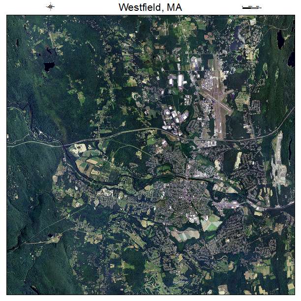 Westfield, MA air photo map