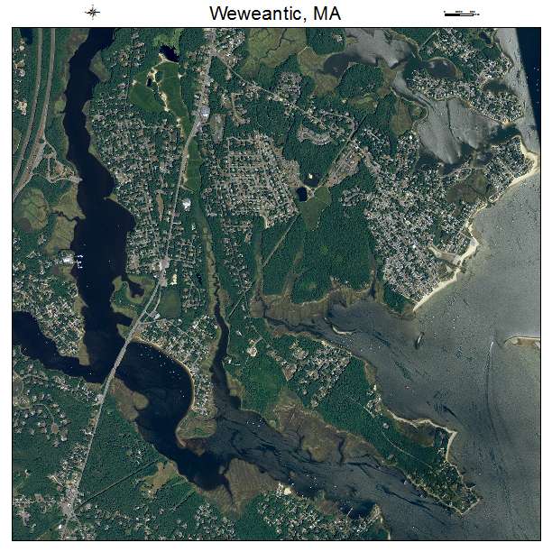Weweantic, MA air photo map