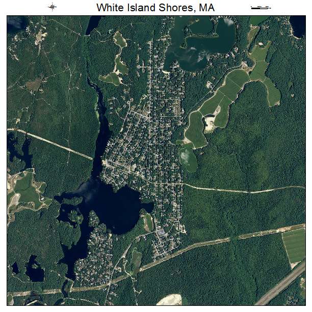 White Island Shores, MA air photo map