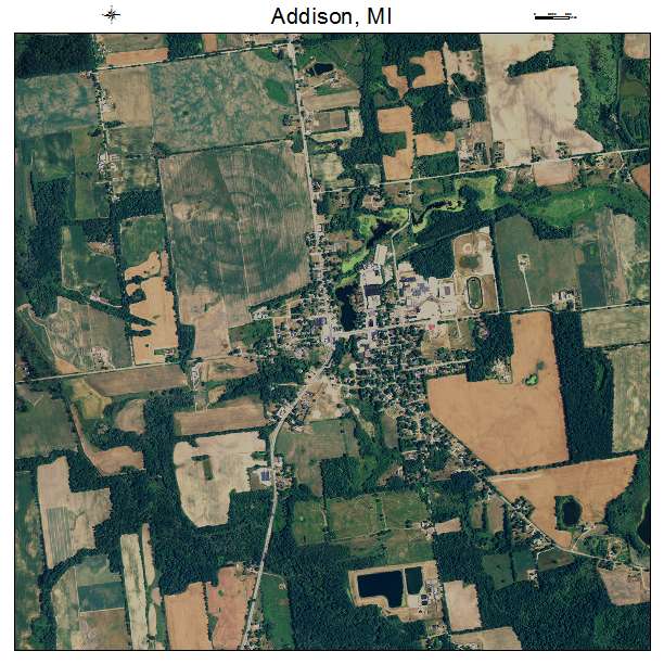 Addison, MI air photo map