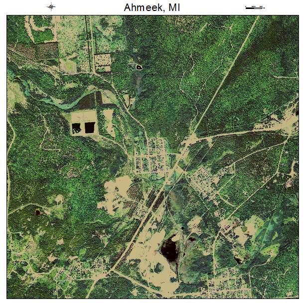Ahmeek, MI air photo map