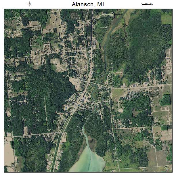 Alanson, MI air photo map