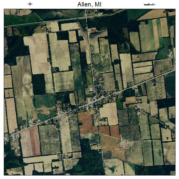 Allen, MI air photo map