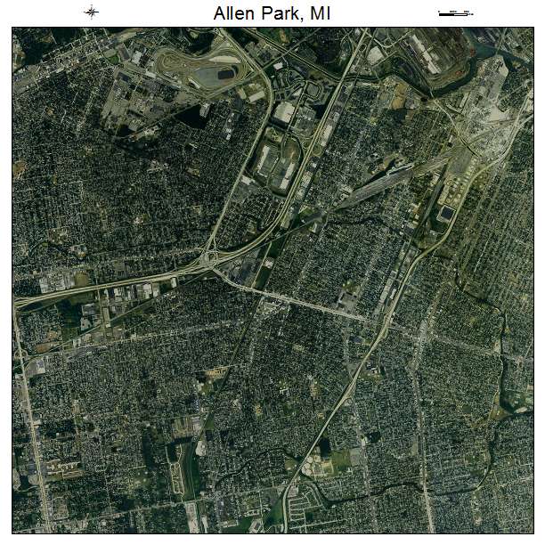 Allen Park, MI air photo map