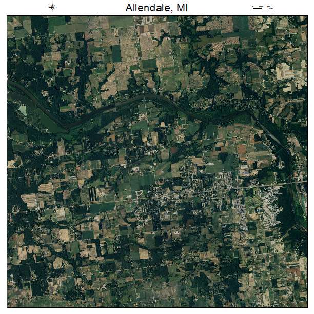 Allendale, MI air photo map