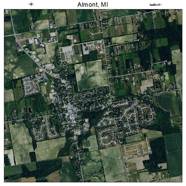 Almont, MI air photo map