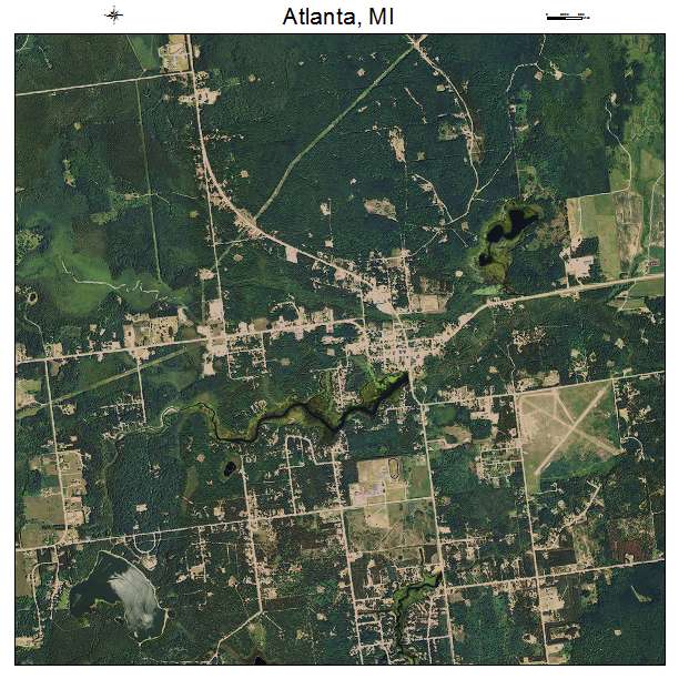 Atlanta, MI air photo map