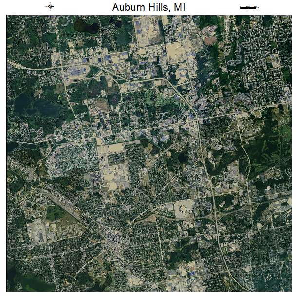 Auburn Hills, MI air photo map