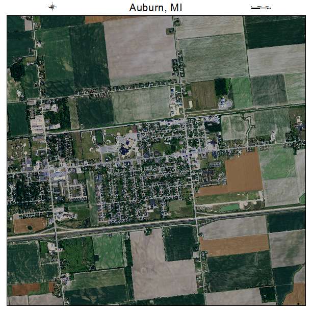 Auburn, MI air photo map