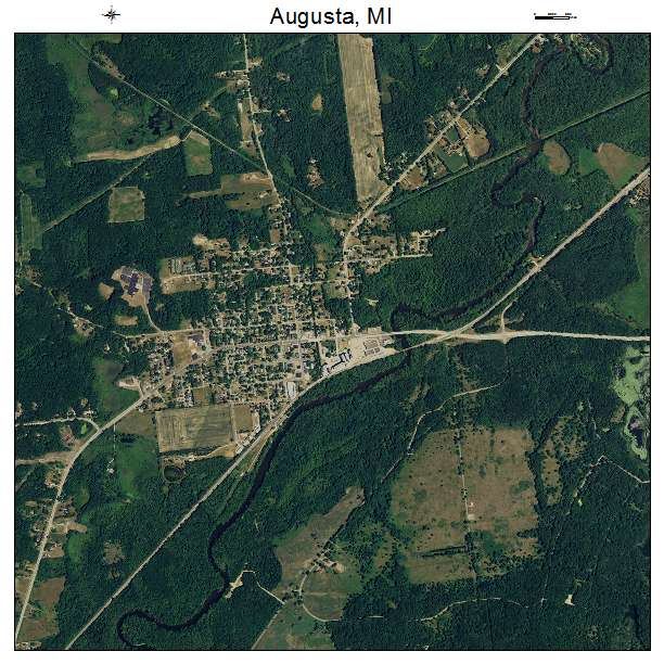 Augusta, MI air photo map