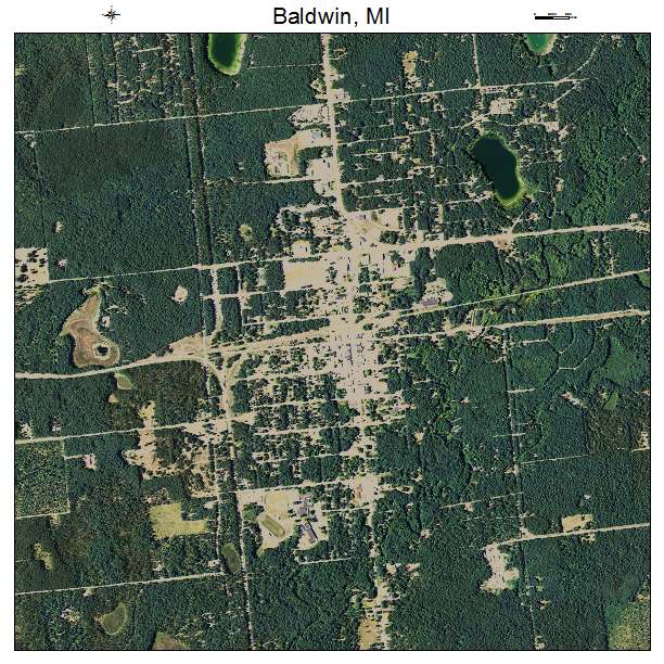Baldwin, MI air photo map