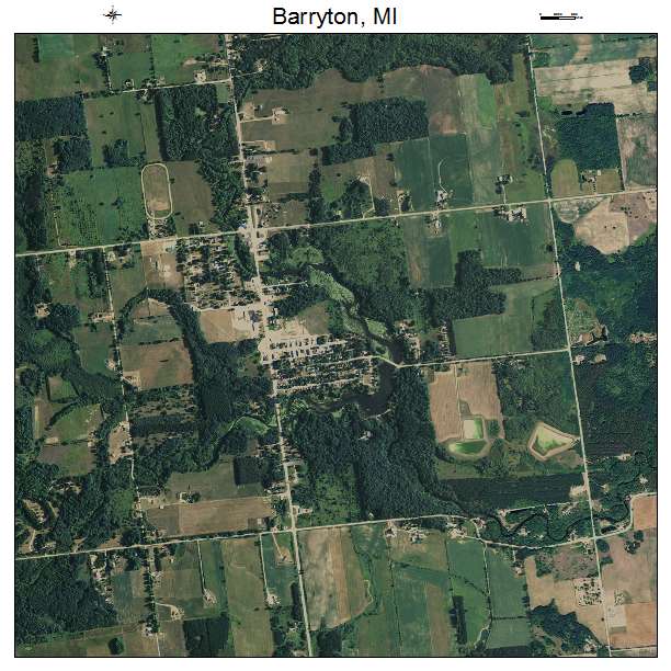 Barryton, MI air photo map