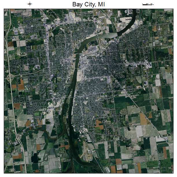 Bay City, MI air photo map