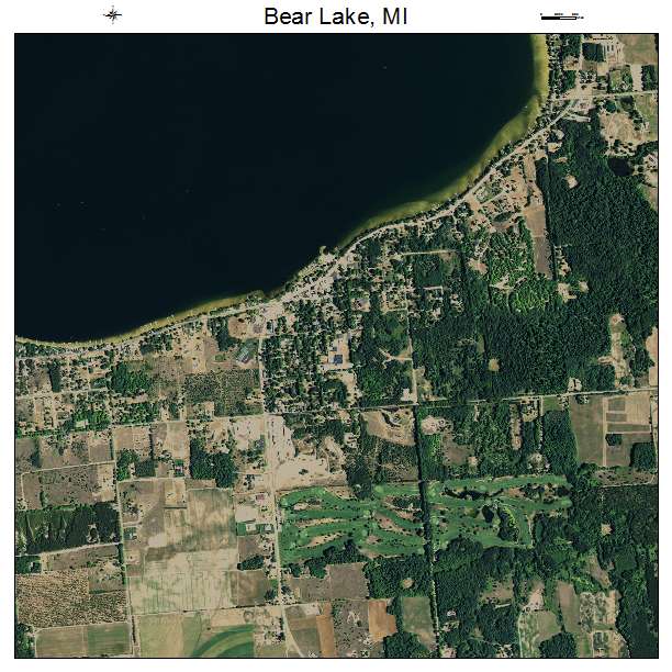 Bear Lake, MI air photo map