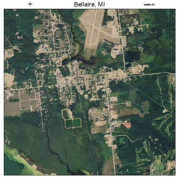 Bellaire, MI air photo map