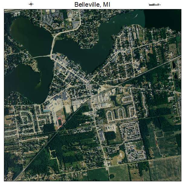 Belleville, MI air photo map