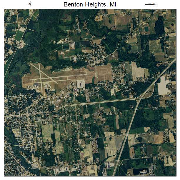 Benton Heights, MI air photo map
