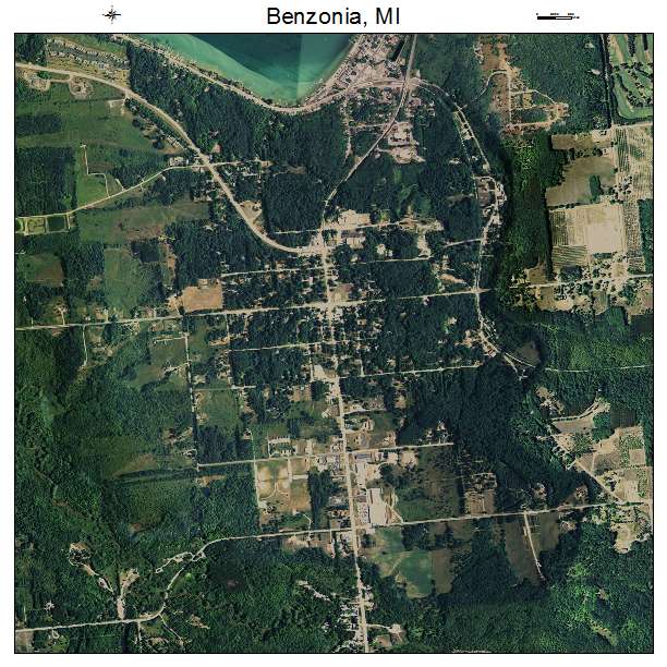 Benzonia, MI air photo map