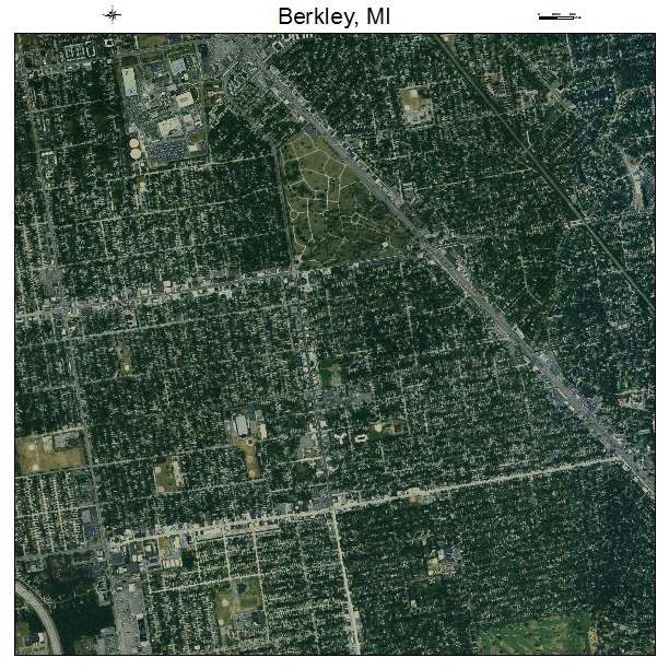 Berkley, MI air photo map