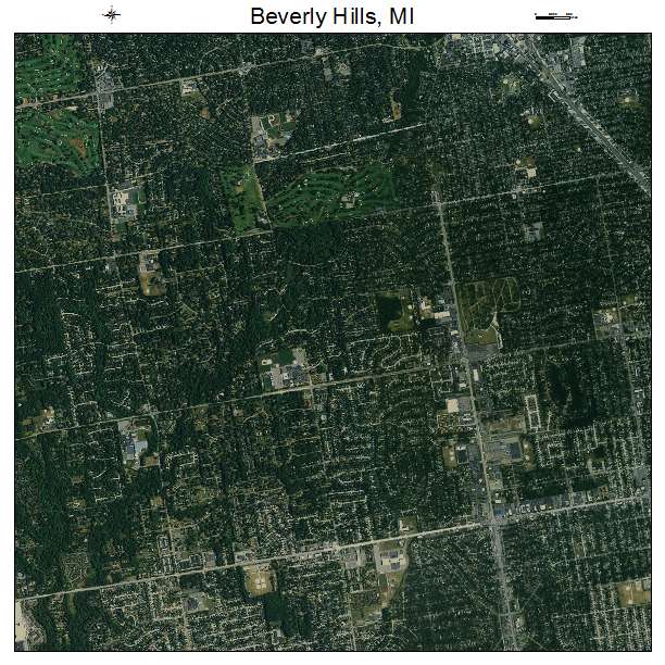 Beverly Hills, MI air photo map