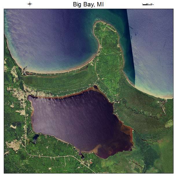 Big Bay, MI air photo map