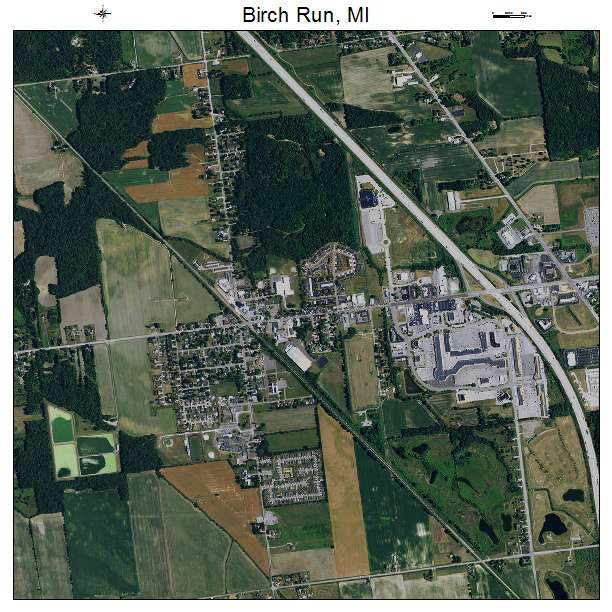 Birch Run, MI air photo map