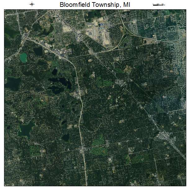 Bloomfield Township, MI air photo map