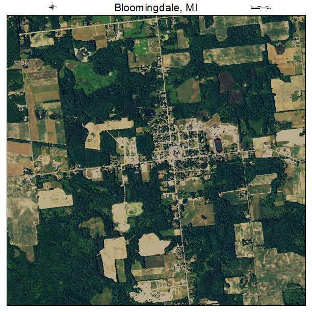 Bloomingdale, MI air photo map