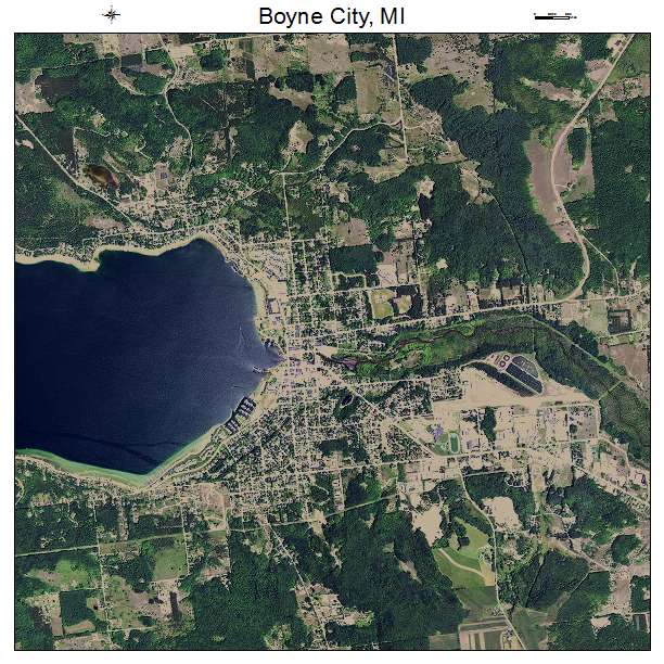 Boyne City, MI air photo map