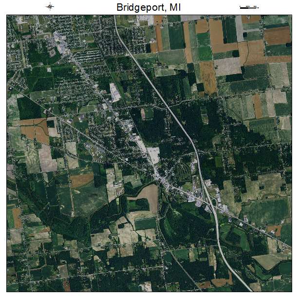 Bridgeport, MI air photo map