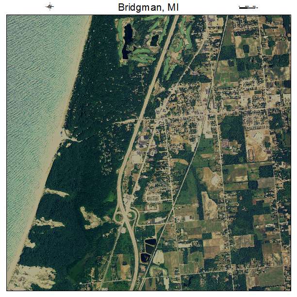 Bridgman, MI air photo map
