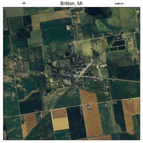 Britton, MI air photo map