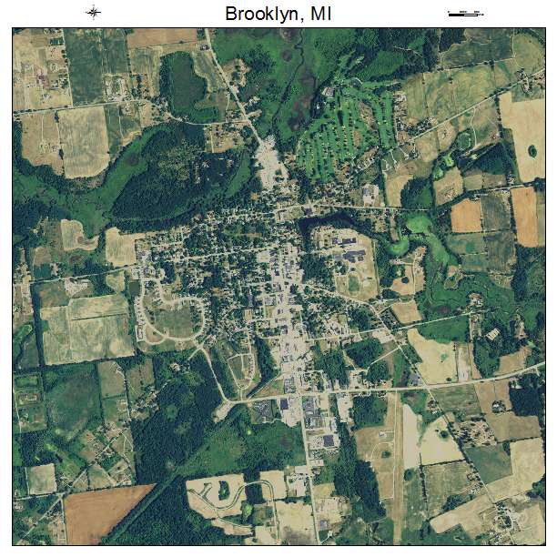 Brooklyn, MI air photo map