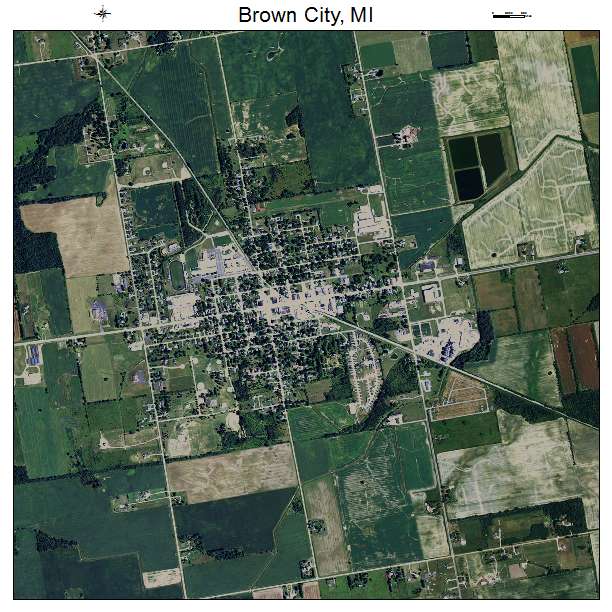 Brown City, MI air photo map