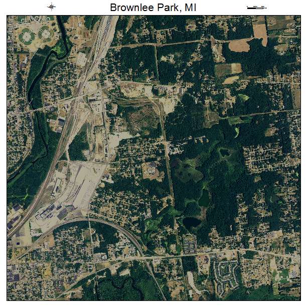 Brownlee Park, MI air photo map