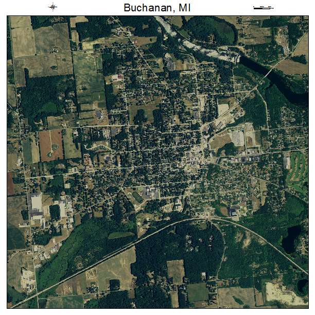 Buchanan, MI air photo map
