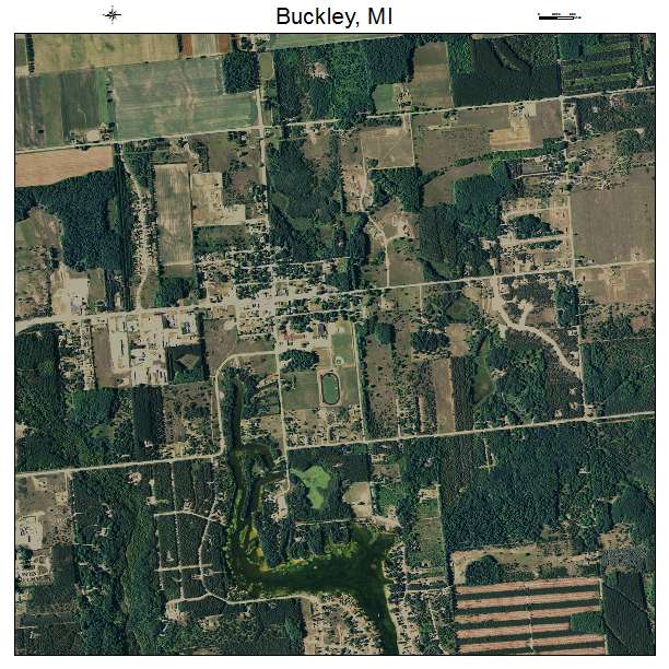 Buckley, MI air photo map