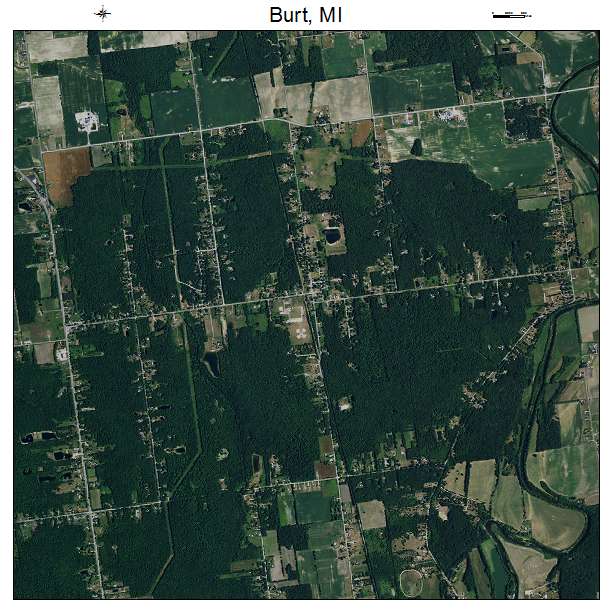 Burt, MI air photo map