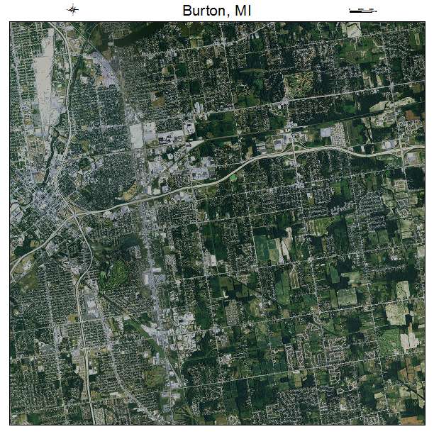 Burton, MI air photo map