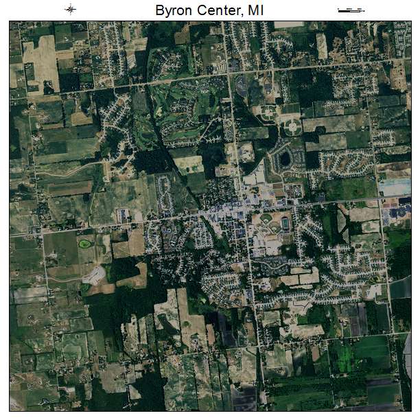 Byron Center, MI air photo map