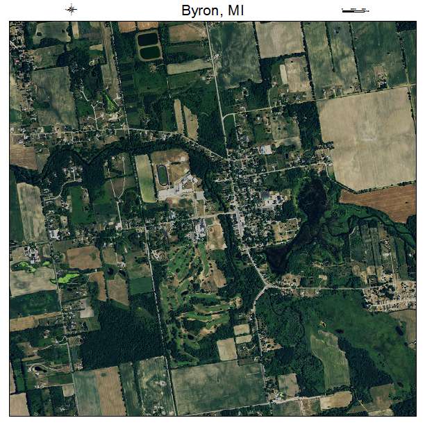 Byron, MI air photo map